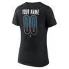 Los Angeles Kings Women's Home Ice Pop Personalized Name & Number V-Neck T-Shirt - Black - Detail View