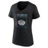 Los Angeles Kings Women's Home Ice Pop Personalized Name & Number V-Neck T-Shirt - Black - Side View