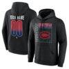 Montreal Canadiens Home Ice Pop Personalized Name & Number Hoodie - Black - Front View