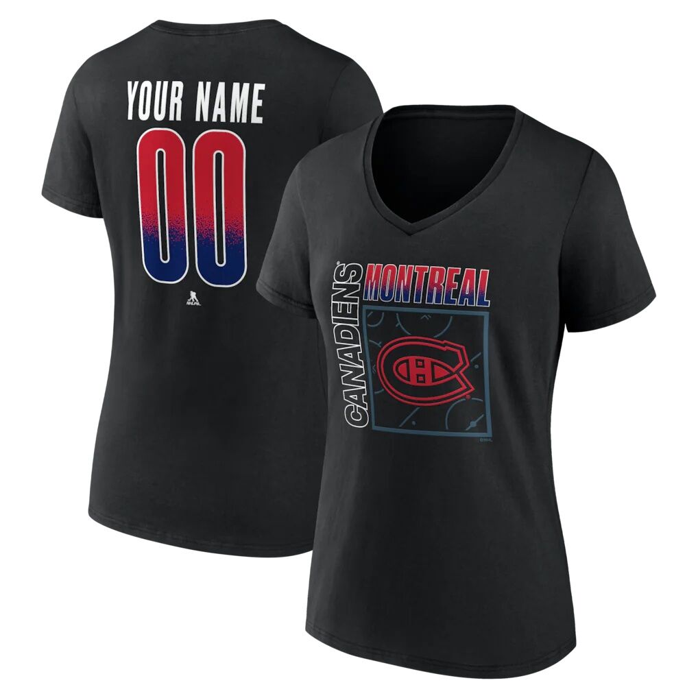 Montreal Canadiens Women's Home Ice Pop Personalized Name & Number V-Neck T-Shirt