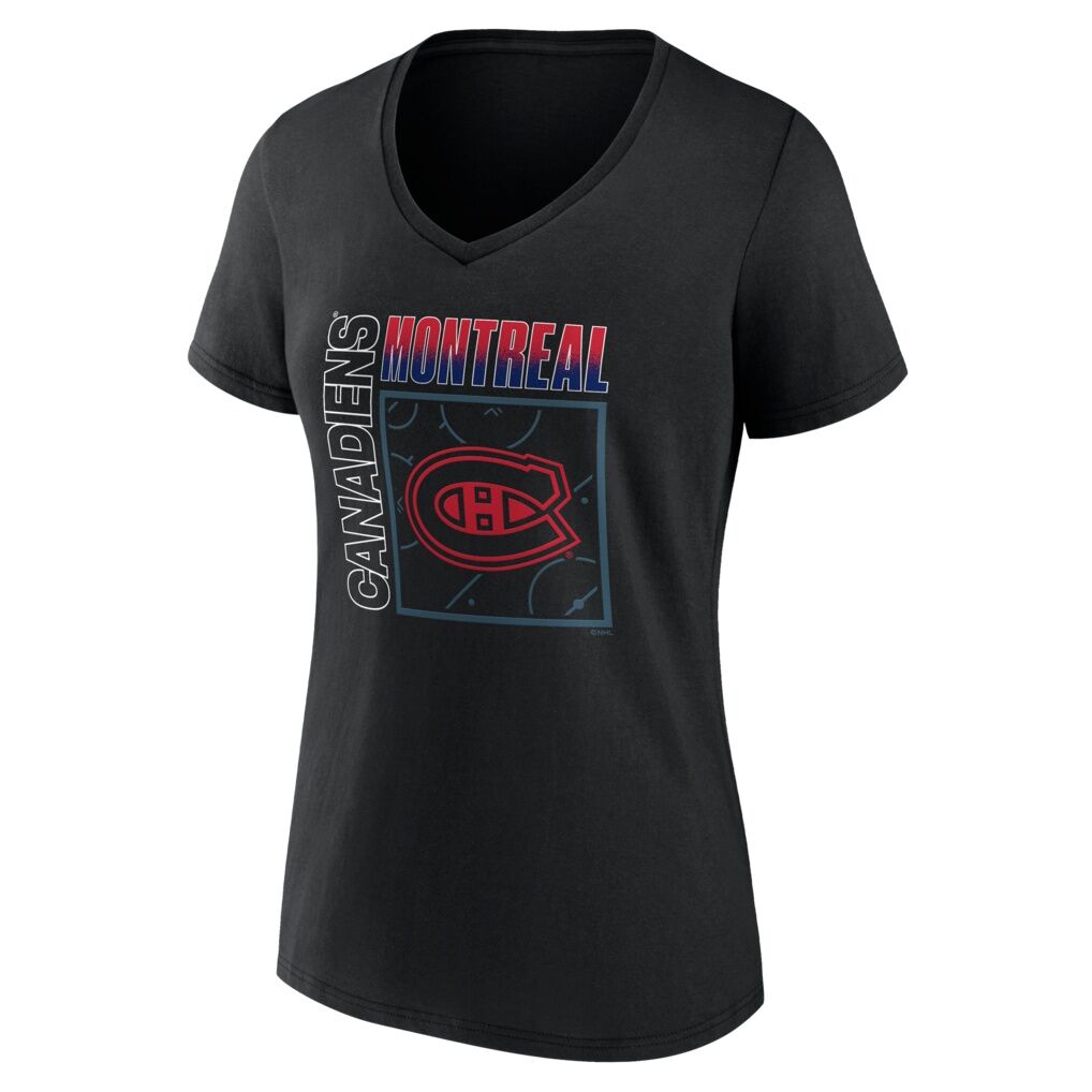 Montreal Canadiens Women's Home Ice Pop Personalized Name & Number V-Neck T-Shirt