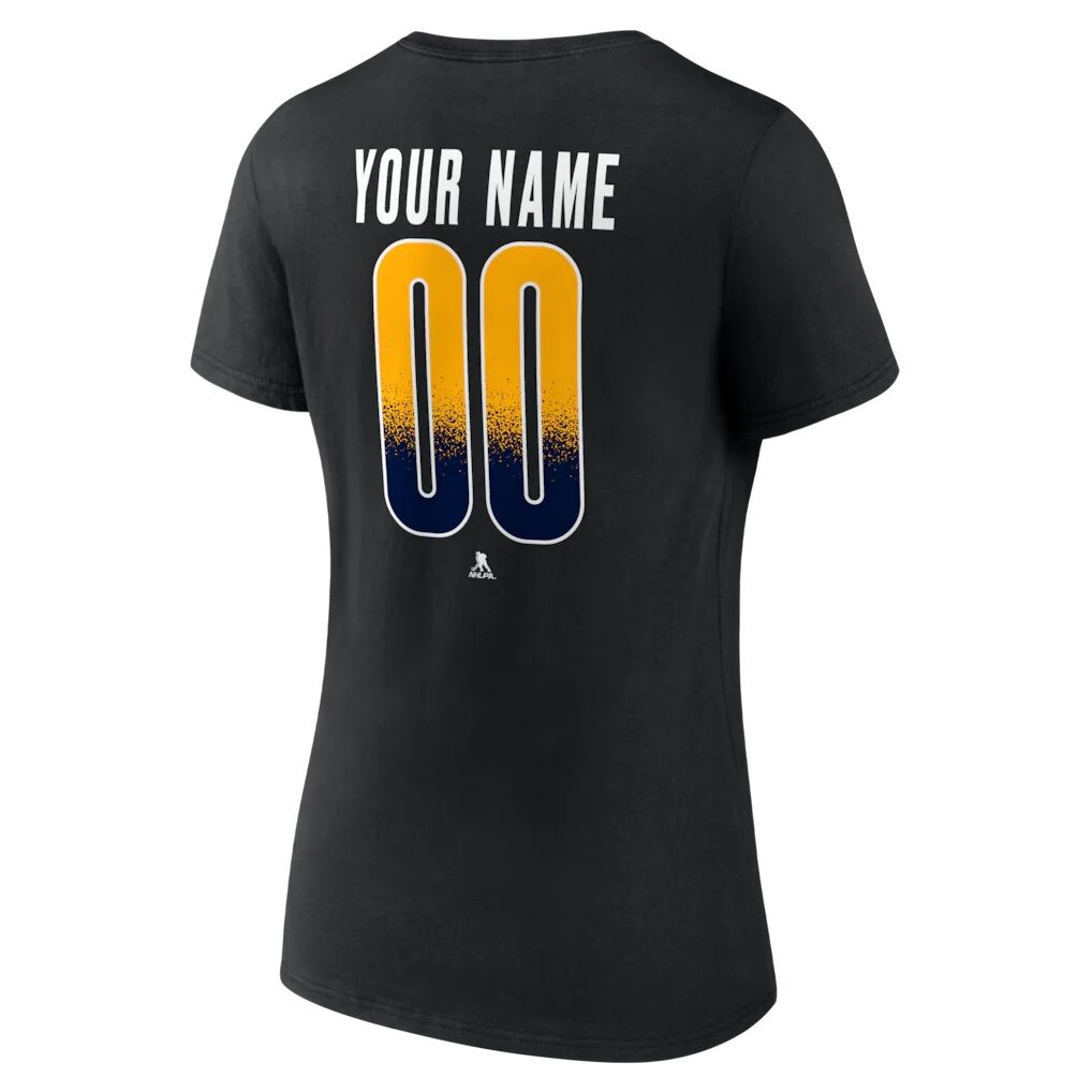 Nashville Predators Women's Home Ice Pop Personalized Name & Number V-Neck T-Shirt