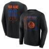 New York Islanders Home Ice Pop Personalized Name & Number Sweatshirt - Black - Front View