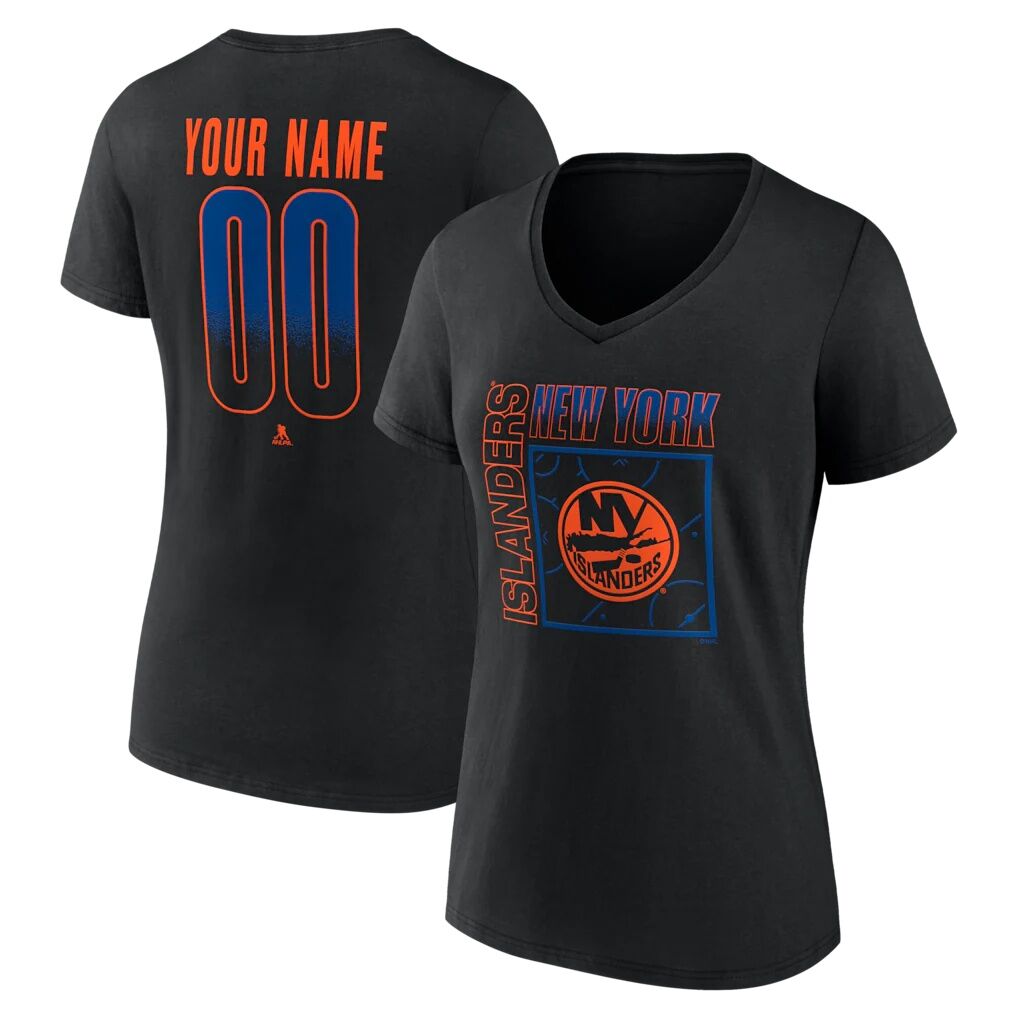 New York Islanders Women's Home Ice Pop Personalized Name & Number V-Neck T-Shirt
