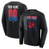 New York Rangers Home Ice Pop Personalized Name & Number Sweatshirt - Black - Front View
