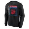 New York Rangers Home Ice Pop Personalized Name & Number Sweatshirt - Black - Side View