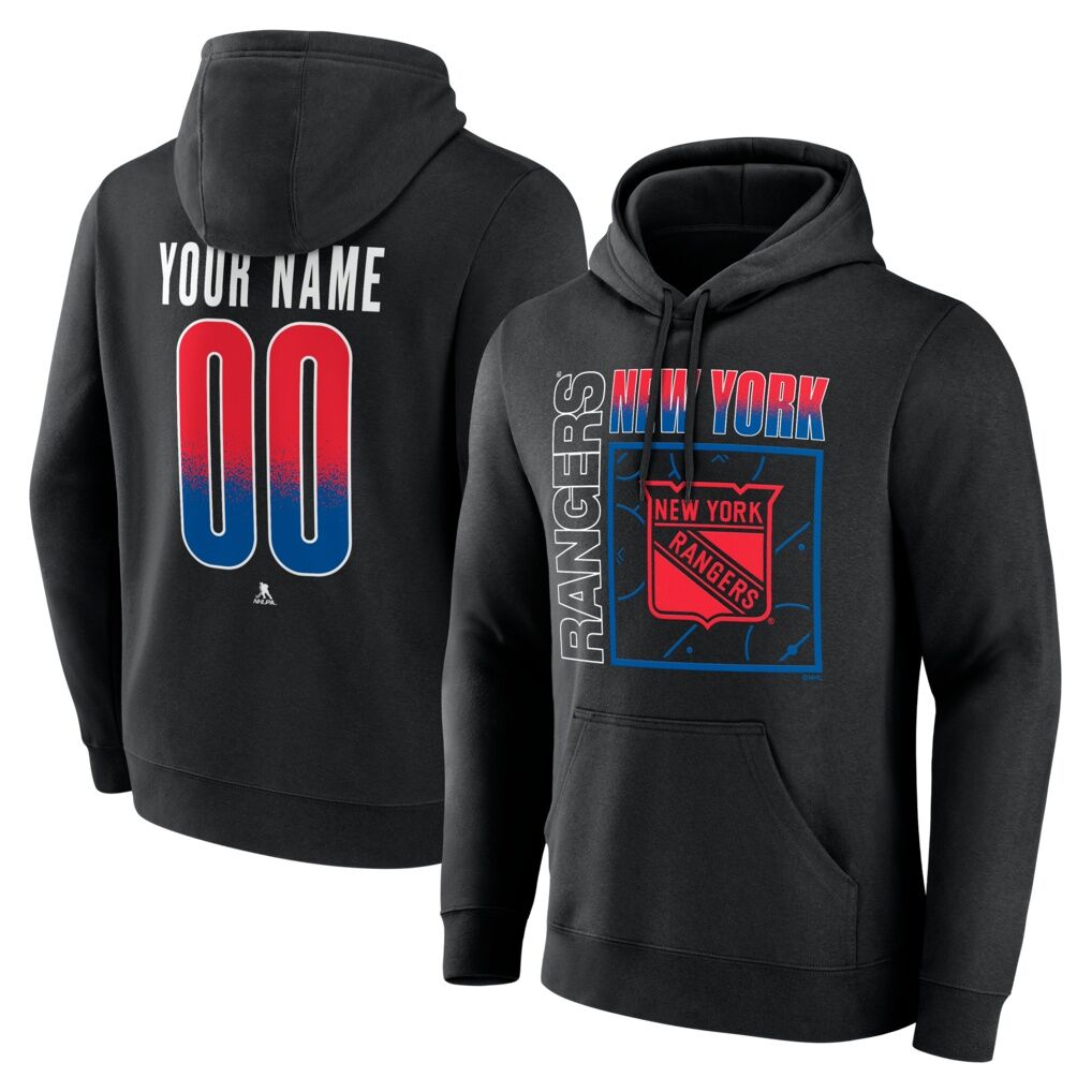 New York Rangers  Home Ice Pop Personalized Name & Number Hoodie