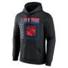 New York Rangers Home Ice Pop Personalized Name & Number Hoodie - Black - Side View