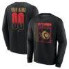 Ottawa Senators Home Ice Pop Personalized Name & Number Sweatshirt - Black - Front View