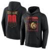 Ottawa Senators Home Ice Pop Personalized Name & Number Hoodie - Black - Front View