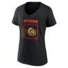 Ottawa Senators Women's Home Ice Pop Personalized Name & Number V-Neck T-Shirt - Black - Side View