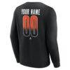 Philadelphia Flyers Home Ice Pop Personalized Name & Number Sweatshirt - Black - Detail View