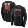 Philadelphia Flyers Home Ice Pop Personalized Name & Number Sweatshirt - Black - Front View