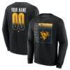 Pittsburgh Penguins Home Ice Pop Personalized Name & Number Sweatshirt - Black - Front View