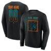 San Jose Sharks Home Ice Pop Personalized Name & Number Sweatshirt - Black - Front View
