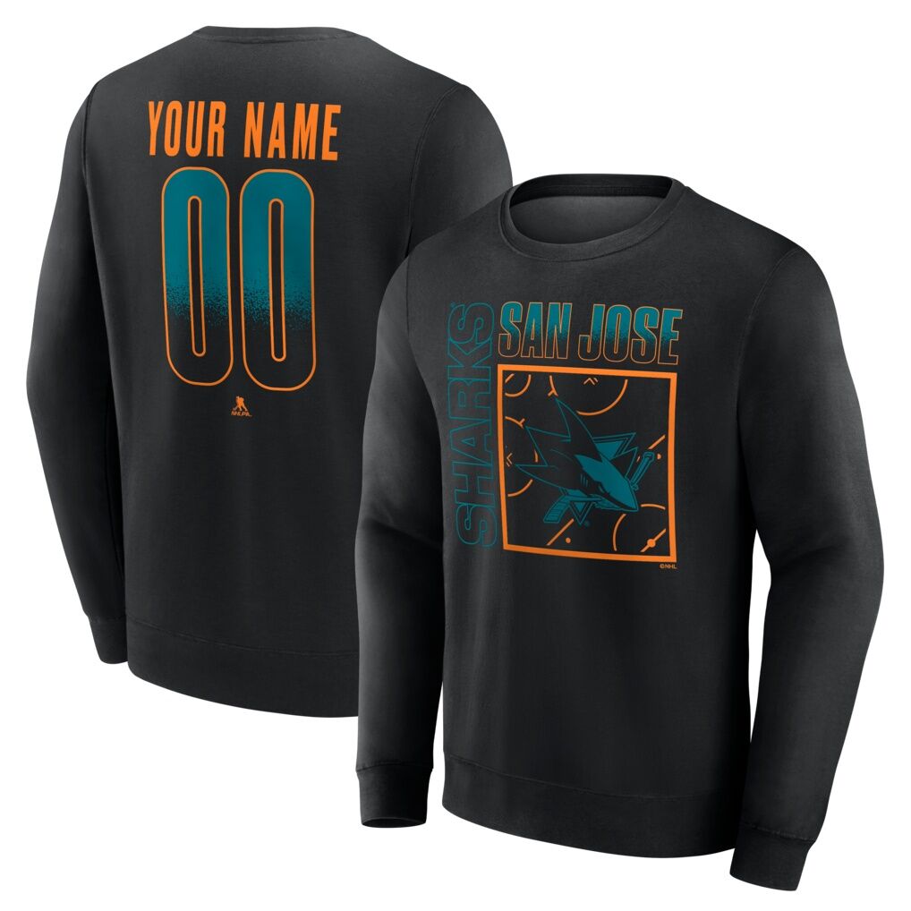 San Jose Sharks  Home Ice Pop Personalized Name & Number Sweatshirt