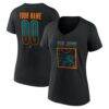 San Jose Sharks Women's Home Ice Pop Personalized Name & Number V-Neck T-Shirt - Black - Front View