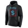 Seattle Kraken Home Ice Pop Personalized Name & Number Hoodie - Black - Side View