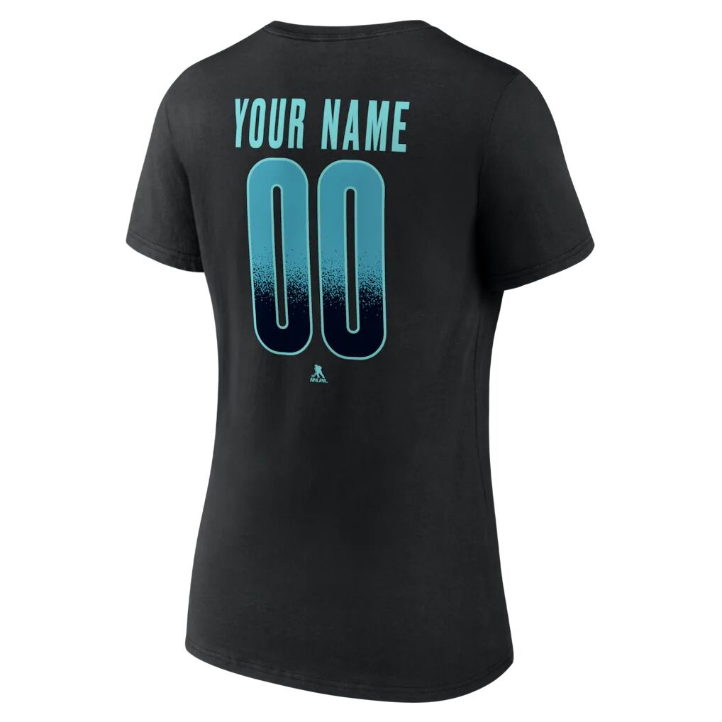 Seattle Kraken Women's Home Ice Pop Personalized Name & Number V-Neck T-Shirt