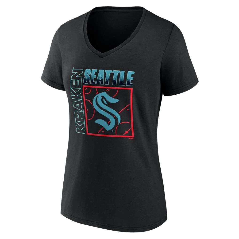 Seattle Kraken Women's Home Ice Pop Personalized Name & Number V-Neck T-Shirt