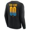 St. Louis Blues Home Ice Pop Personalized Name & Number Sweatshirt - Black - Detail View