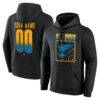 St. Louis Blues Home Ice Pop Personalized Name & Number Hoodie - Black - Front View