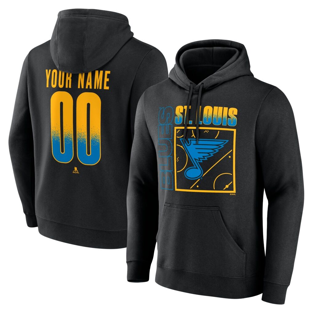 St. Louis Blues  Home Ice Pop Personalized Name & Number Hoodie