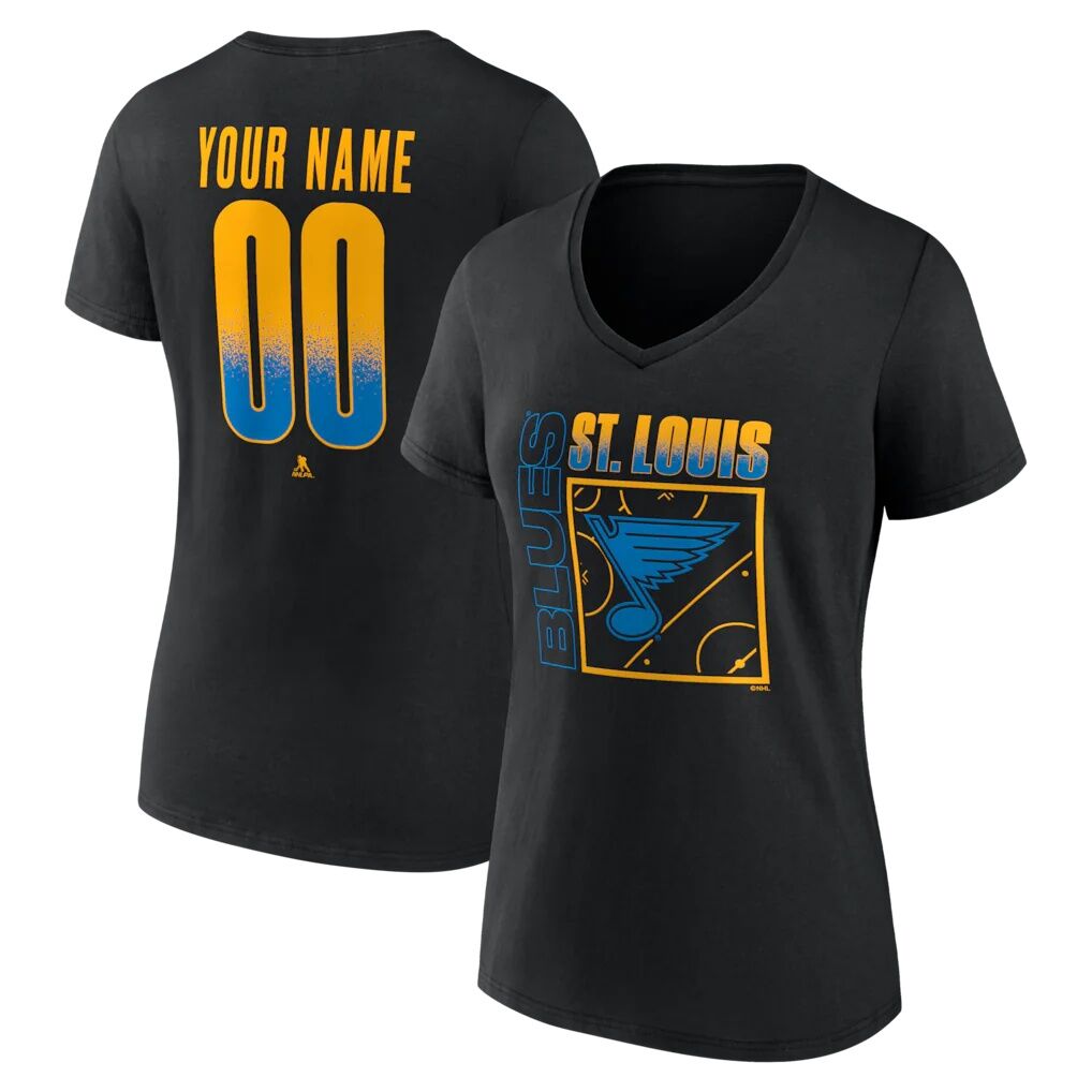 St. Louis Blues Women's Home Ice Pop Personalized Name & Number V-Neck T-Shirt
