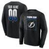 Tampa Bay Lightning Home Ice Pop Personalized Name & Number Sweatshirt - Black - Front View