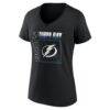 Tampa Bay Lightning Women's Home Ice Pop Personalized Name & Number V-Neck T-Shirt - Black - Side View