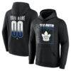 Toronto Maple Leafs Home Ice Pop Personalized Name & Number Hoodie - Black - Front View