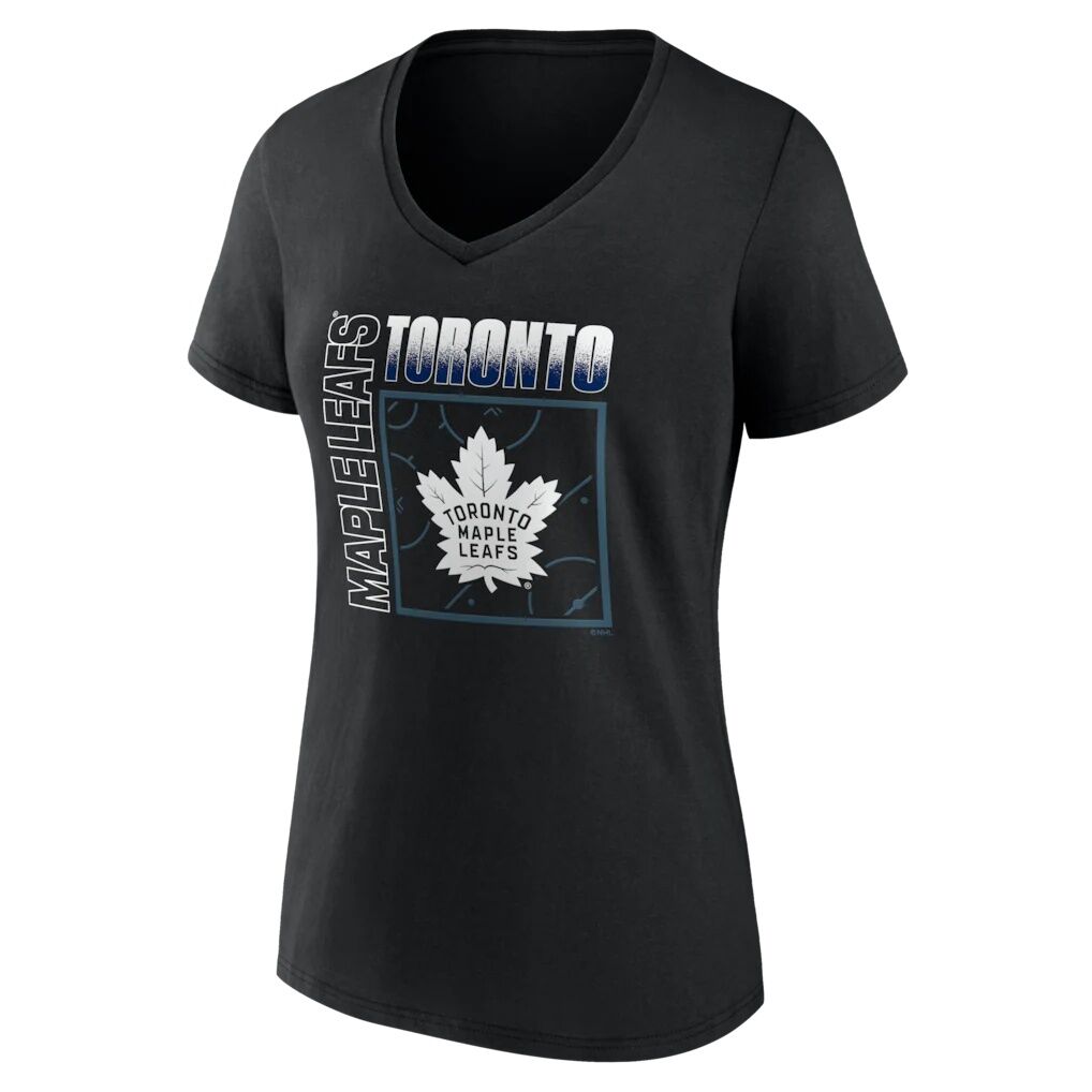 Toronto Maple Leafs Women's Home Ice Pop Personalized Name & Number V-Neck T-Shirt