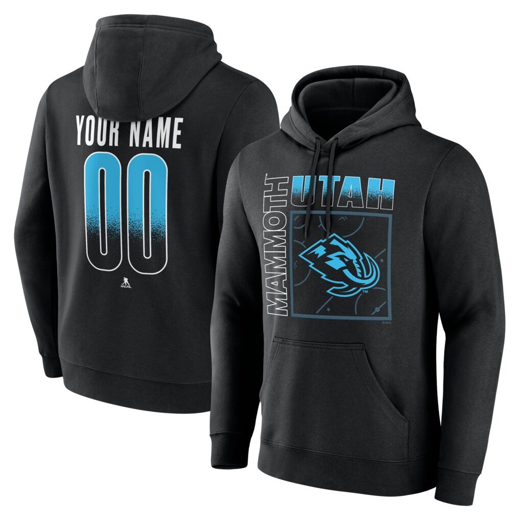 Utah Mammoth  Home Ice Pop Personalized Name & Number Hoodie