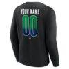Vancouver Canucks Home Ice Pop Personalized Name & Number Sweatshirt - Black - Detail View