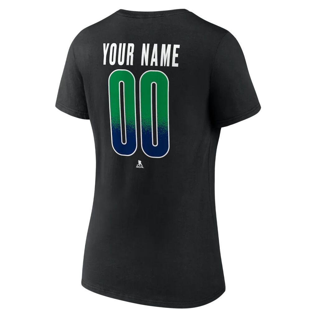 Vancouver Canucks Women's Home Ice Pop Personalized Name & Number V-Neck T-Shirt