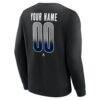 Winnipeg Jets Home Ice Pop Personalized Name & Number Sweatshirt - Black - Detail View