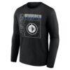 Winnipeg Jets Home Ice Pop Personalized Name & Number Long Sleeve T-Shirt - Black - Side View