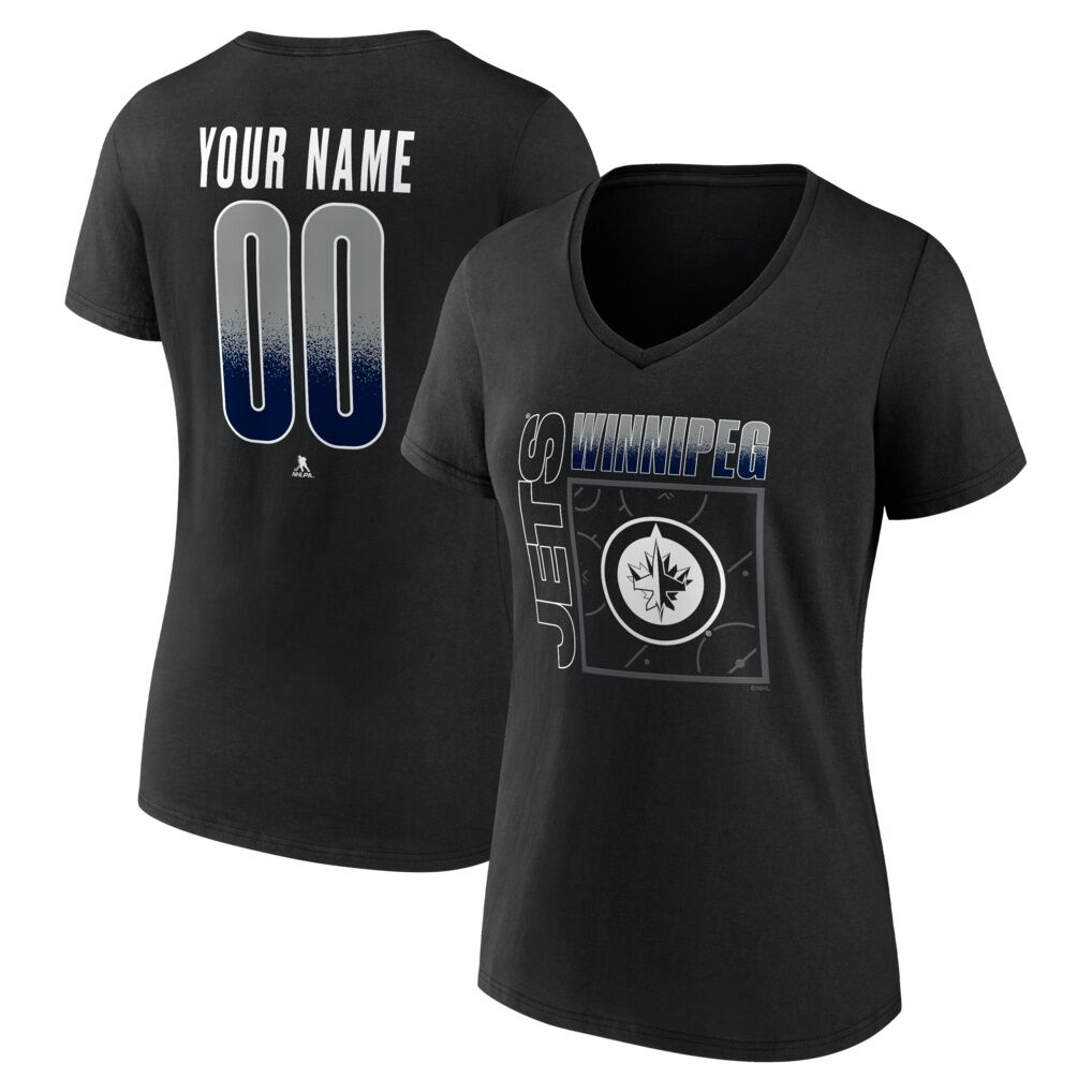 Winnipeg Jets Women's Home Ice Pop Personalized Name & Number V-Neck T-Shirt
