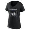 Winnipeg Jets Women's Home Ice Pop Personalized Name & Number V-Neck T-Shirt - Black - Side View