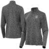 Germany National Team Antigua Women's Master Quarter-Zip Pullover - Heather Black - Front View