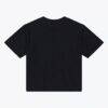 Los Angeles Chargers Mitchell & Ness Women's Core Essentials Micro Logo Boxy Crop T-Shirt - Black - Side View