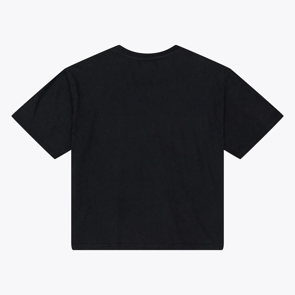 Los Angeles Chargers Mitchell & Ness Women's Core Essentials Micro Logo Boxy Crop T-Shirt