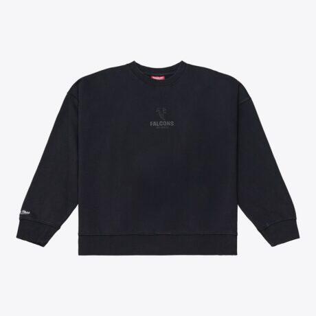 Atlanta Falcons Mitchell & Ness Women's Sweatshirt - Black - Front View