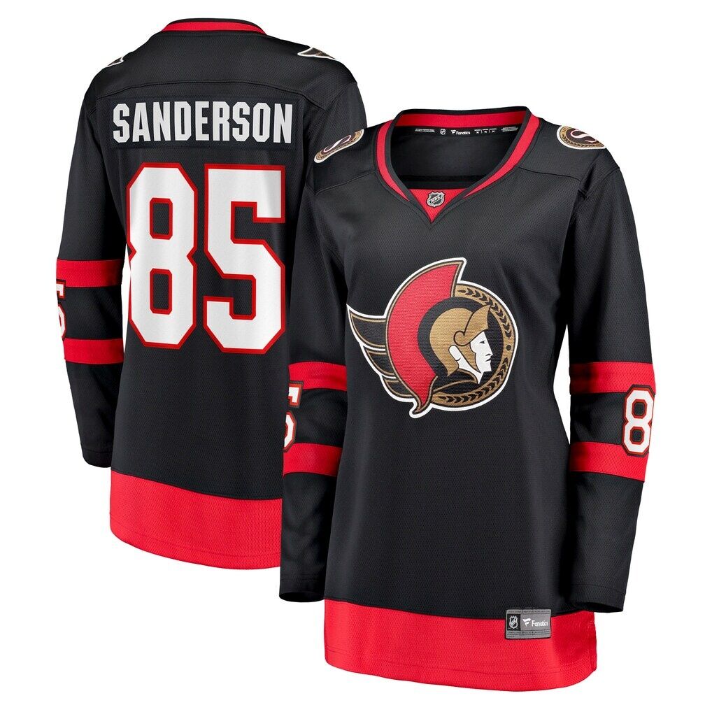Jake Sanderson Ottawa Senators Fashion7 Women's Home Breakaway Jersey