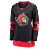 Jake Sanderson Ottawa Senators Fashion7 Women's Home Breakaway Jersey - Black - Side View