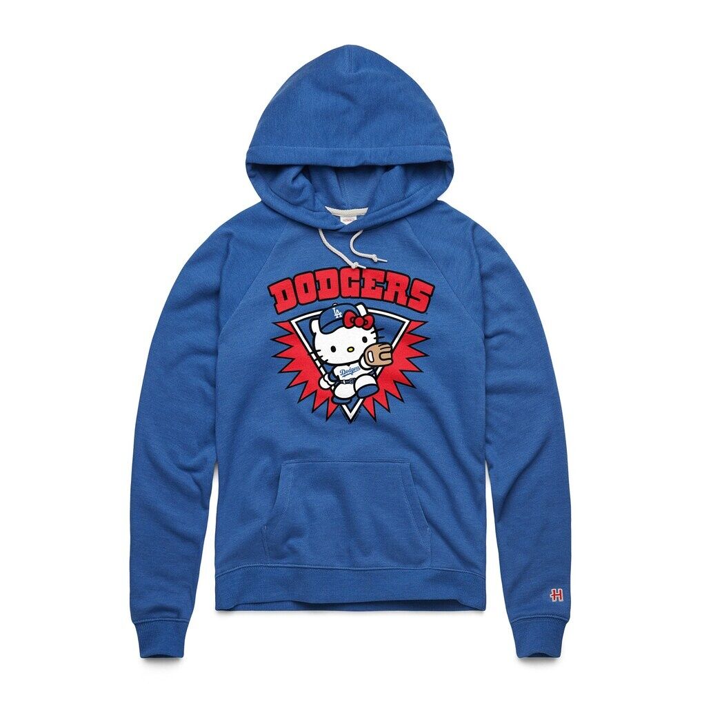 Hello Kitty x Los Angeles Dodgers Homage Women’s Throw Burst Tri-Blend Hoodie – Royal