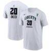 Sabrina Ionescu New York Liberty Nike Name & Number Heroine Edition T-Shirt - White - Front View