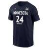 Napheesa Collier Minnesota Lynx Nike Explorer Edition Name & Number T-Shirt - Navy - Side View