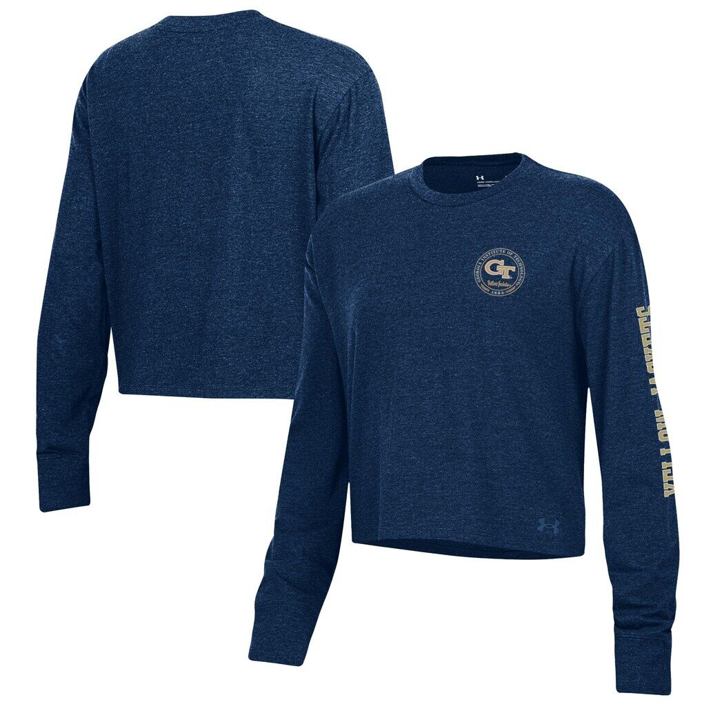Georgia Tech Yellow Jackets Under Armour Women's Icon Long Sleeve Tri-Blend T-Shirt