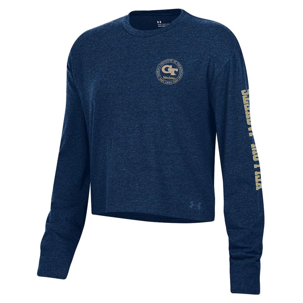Georgia Tech Yellow Jackets Under Armour Women's Icon Long Sleeve Tri-Blend T-Shirt